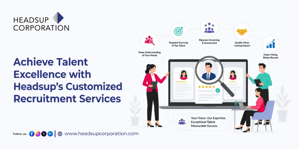 Achieve Talent Excellence with Headsup’s Customised Recruitment Services